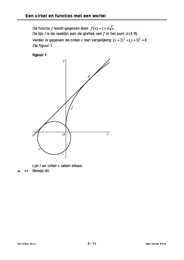 Opgaven examen HAVO wiskunde B 2019, tijdvak 2. Pagina 8