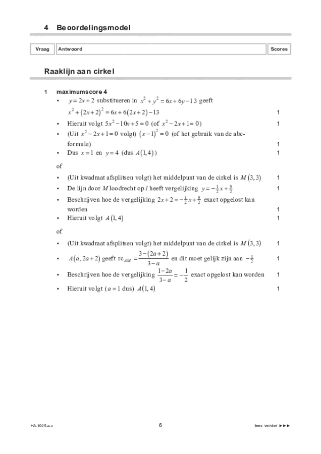 Correctievoorschrift examen HAVO wiskunde B 2022, tijdvak 1. Pagina 6