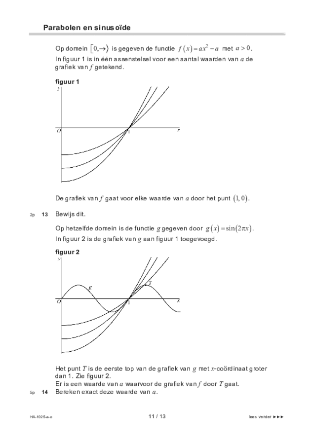 Opgaven examen HAVO wiskunde B 2022, tijdvak 1. Pagina 11