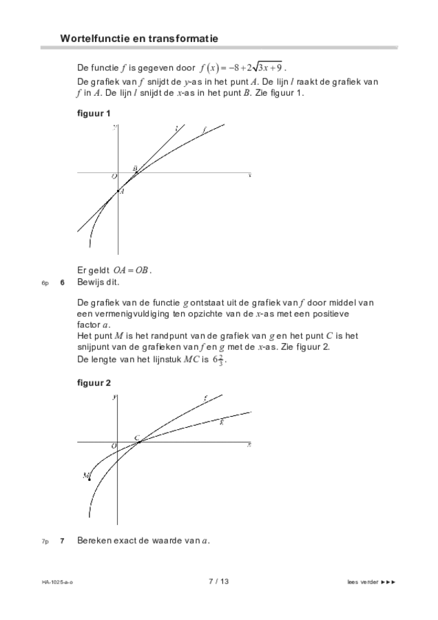 Opgaven examen HAVO wiskunde B 2022, tijdvak 1. Pagina 7