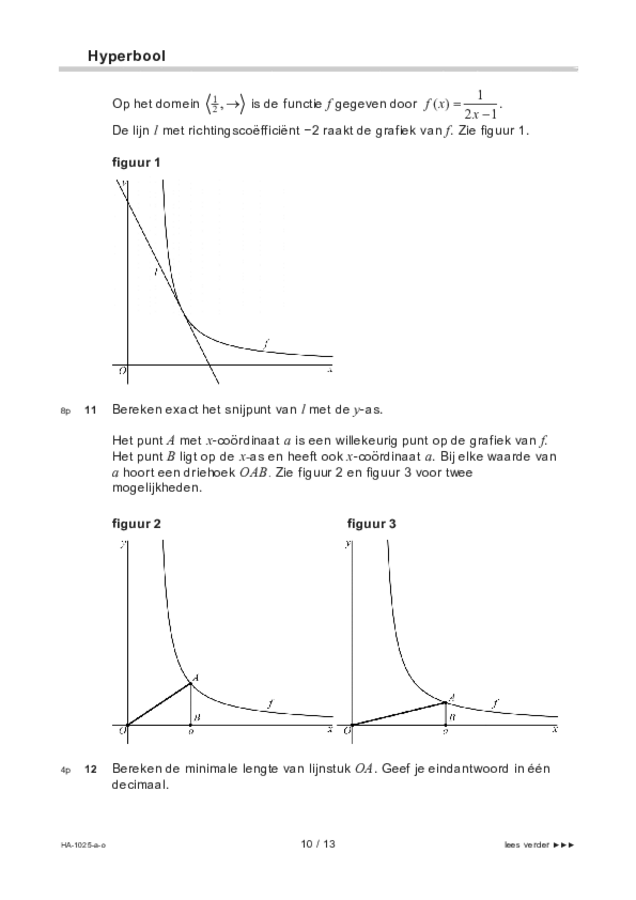 Opgaven examen HAVO wiskunde B 2022, tijdvak 1. Pagina 10
