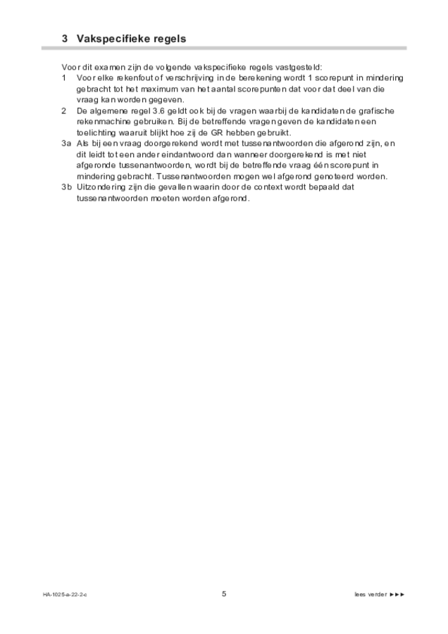 Correctievoorschrift examen HAVO wiskunde B 2022, tijdvak 2. Pagina 5