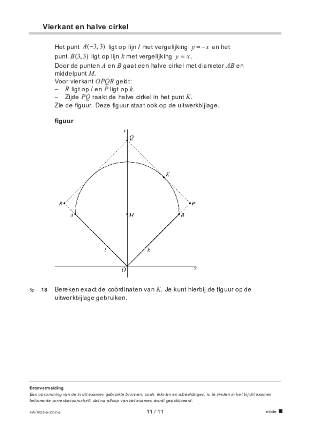 Opgaven examen HAVO wiskunde B 2022, tijdvak 2. Pagina 11