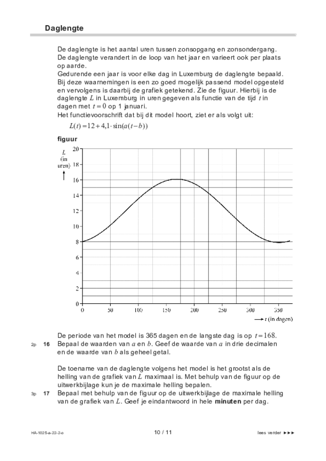 Opgaven examen HAVO wiskunde B 2022, tijdvak 2. Pagina 10