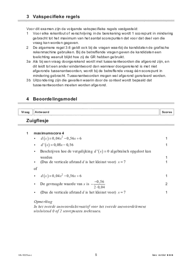 Correctievoorschrift examen HAVO wiskunde B 2022, tijdvak 3. Pagina 5