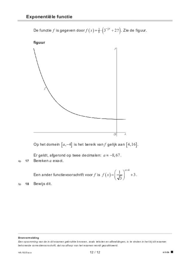Opgaven examen HAVO wiskunde B 2022, tijdvak 3. Pagina 12