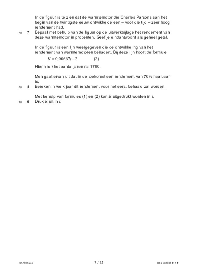 Opgaven examen HAVO wiskunde B 2022, tijdvak 3. Pagina 7