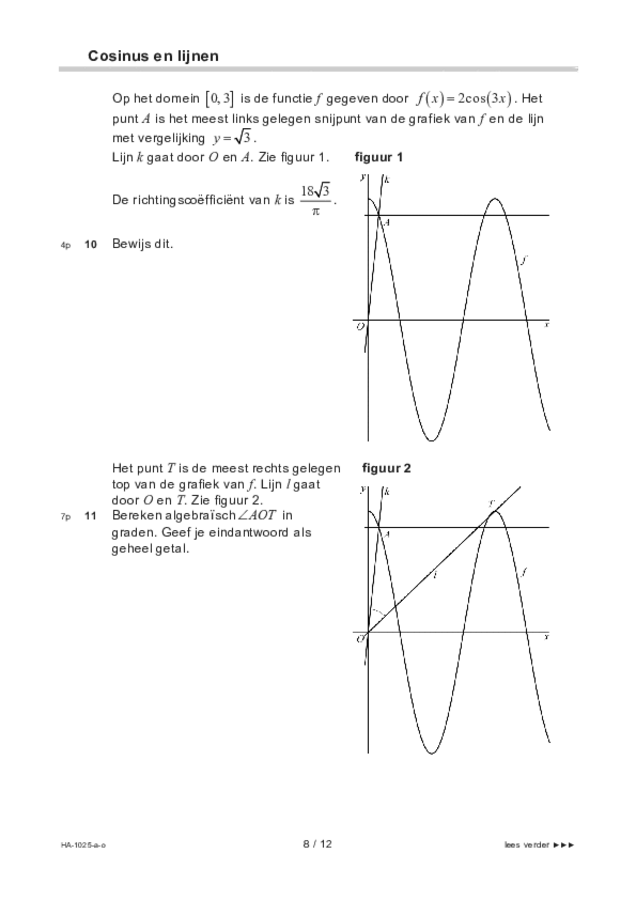 Opgaven examen HAVO wiskunde B 2022, tijdvak 3. Pagina 8