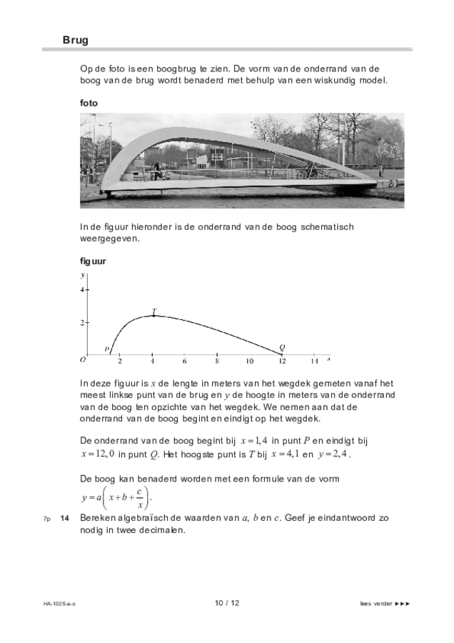 Opgaven examen HAVO wiskunde B 2022, tijdvak 3. Pagina 10