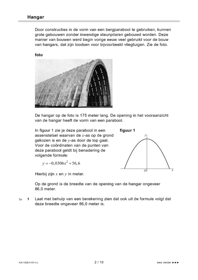 Opgaven examen HAVO wiskunde B 2015, tijdvak 1. Pagina 2