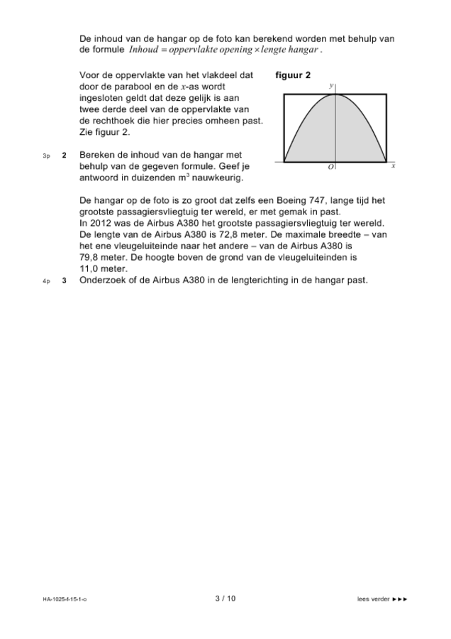 Opgaven examen HAVO wiskunde B 2015, tijdvak 1. Pagina 3