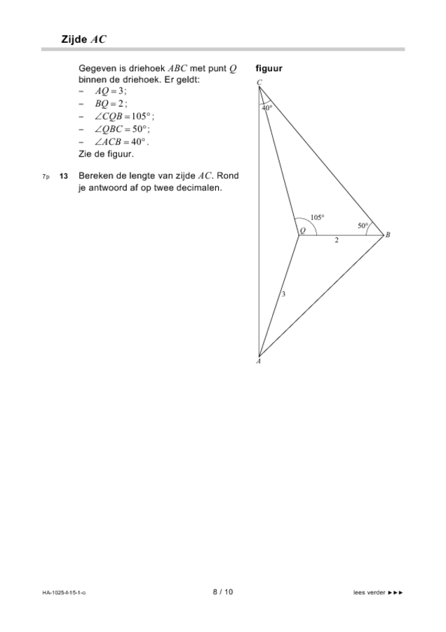 Opgaven examen HAVO wiskunde B 2015, tijdvak 1. Pagina 8