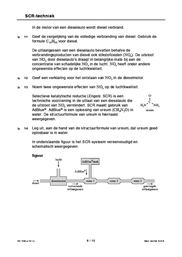 Opgaven examen HAVO scheikunde 2019, tijdvak 1. Pagina 6