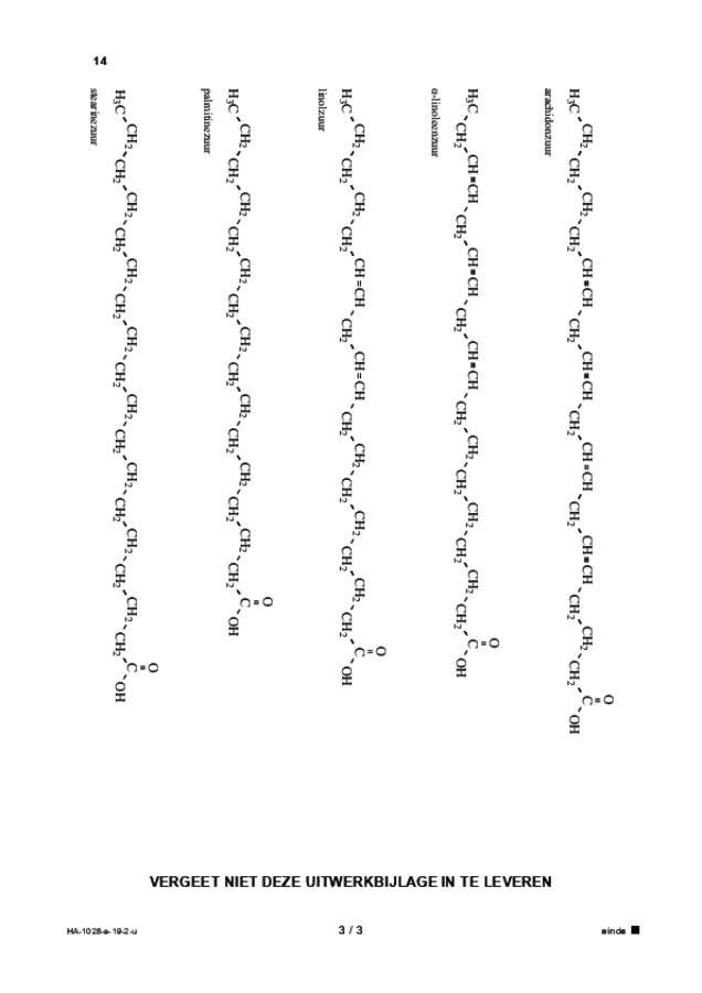 Uitwerkbijlage examen HAVO scheikunde 2019, tijdvak 2. Pagina 3