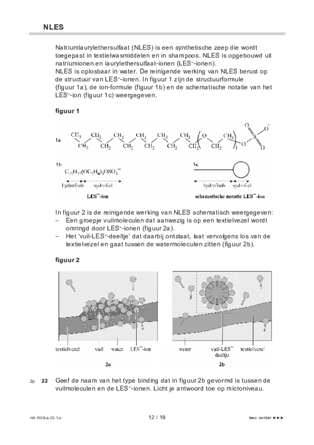 Opgaven examen HAVO scheikunde 2022, tijdvak 1. Pagina 12