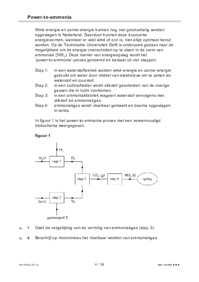 Opgaven examen HAVO scheikunde 2022, tijdvak 1. Pagina 4
