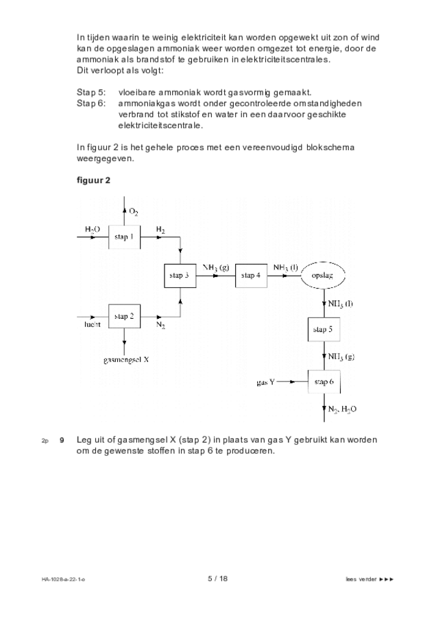 Opgaven examen HAVO scheikunde 2022, tijdvak 1. Pagina 5