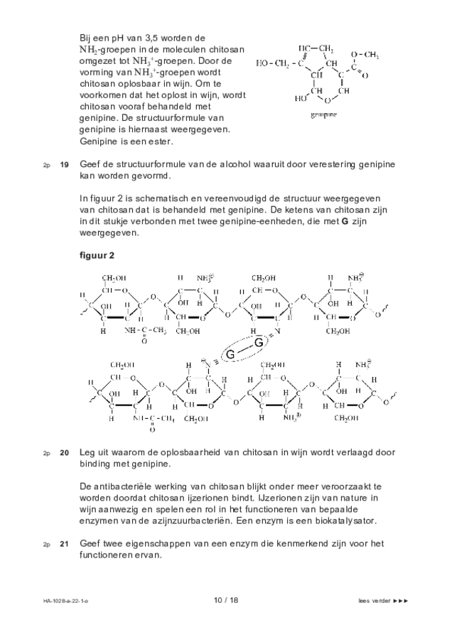 Opgaven examen HAVO scheikunde 2022, tijdvak 1. Pagina 10
