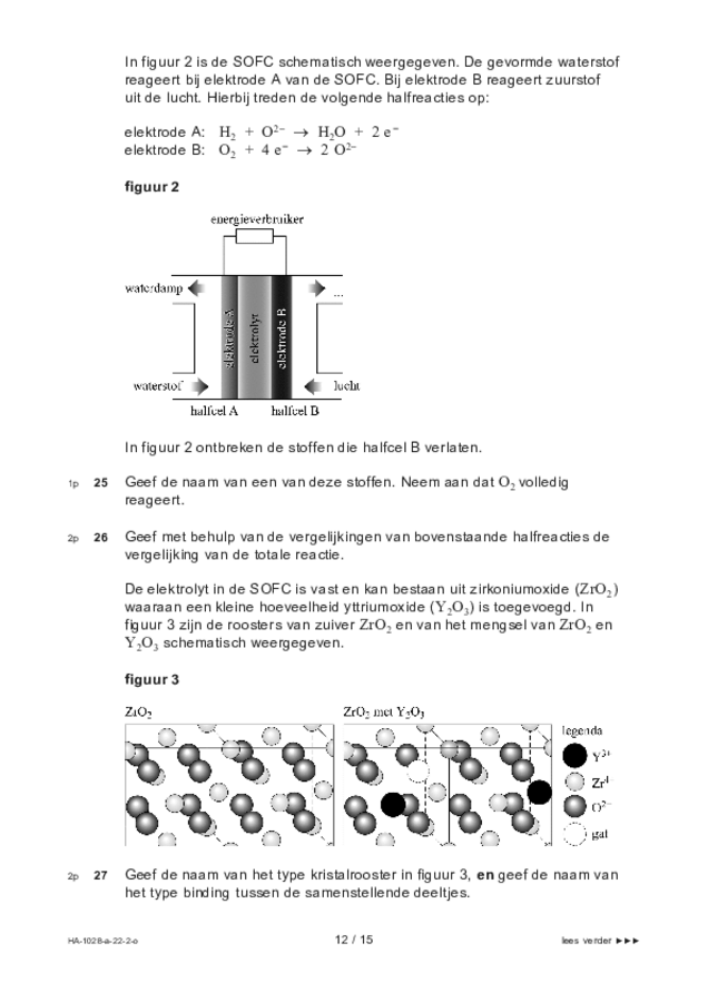 Opgaven examen HAVO scheikunde 2022, tijdvak 2. Pagina 12