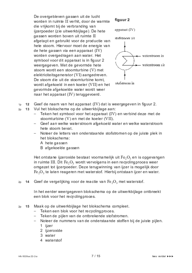 Opgaven examen HAVO scheikunde 2022, tijdvak 2. Pagina 7