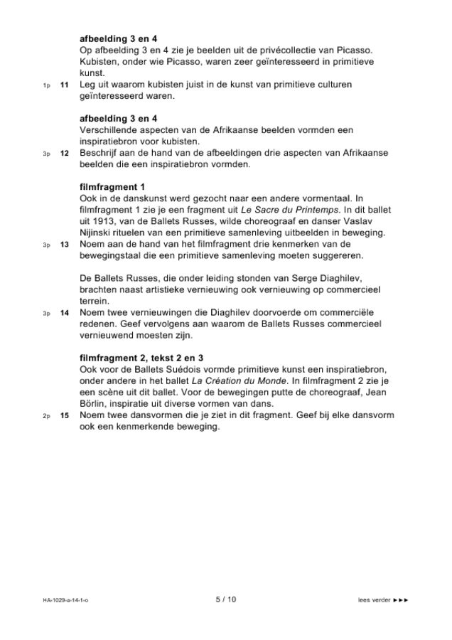 Opgaven examen HAVO kunst (algemeen) 2014, tijdvak 1. Pagina 5