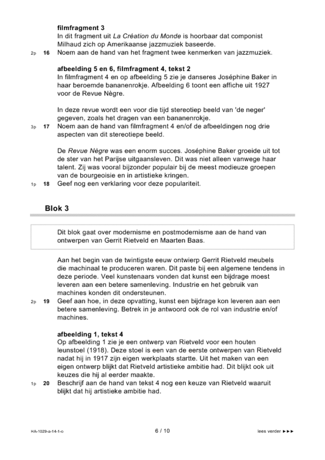 Opgaven examen HAVO kunst (algemeen) 2014, tijdvak 1. Pagina 6