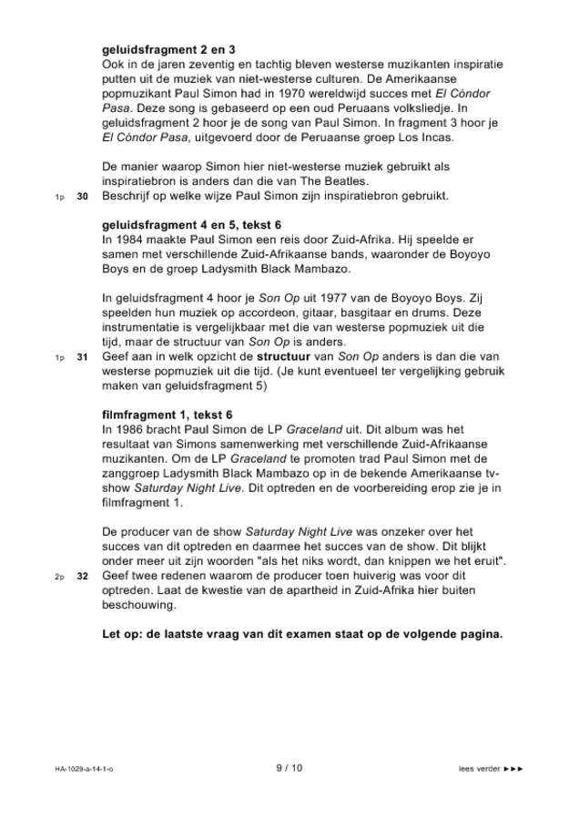 Opgaven examen HAVO kunst (algemeen) 2014, tijdvak 1. Pagina 9