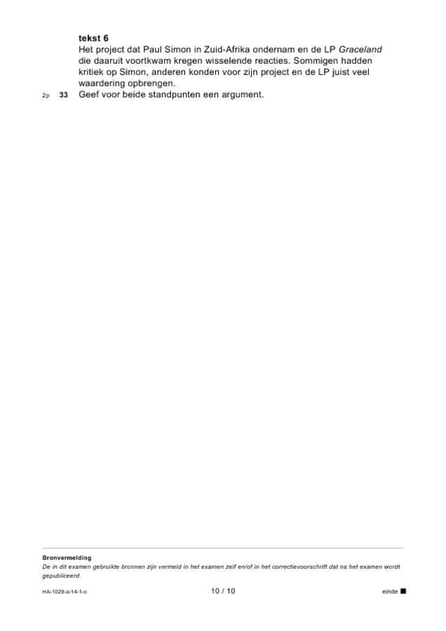 Opgaven examen HAVO kunst (algemeen) 2014, tijdvak 1. Pagina 10