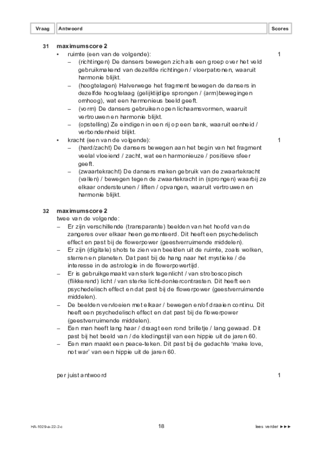 Correctievoorschrift examen HAVO kunst (algemeen) 2022, tijdvak 2. Pagina 18