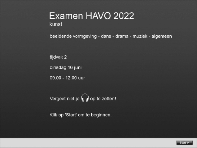 Opgaven examen HAVO kunst (algemeen) 2022, tijdvak 2. Pagina 1