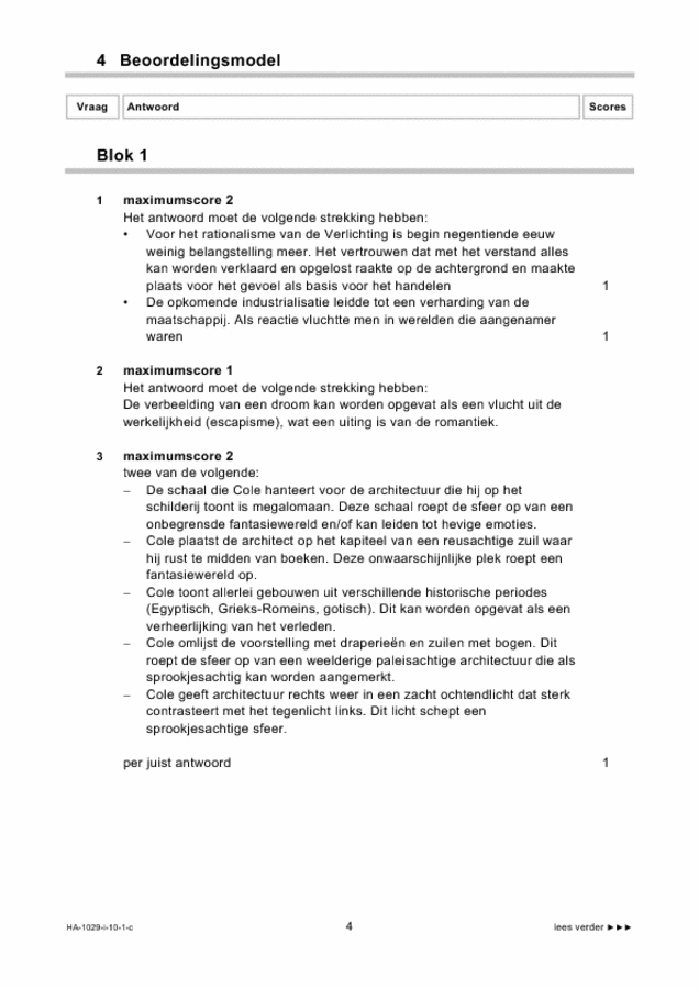Correctievoorschrift examen HAVO kunst (algemeen) 2010, tijdvak 1. Pagina 4