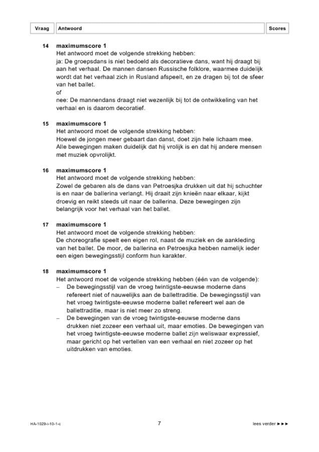 Correctievoorschrift examen HAVO kunst (algemeen) 2010, tijdvak 1. Pagina 7