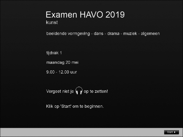 Opgaven examen HAVO kunst (algemeen) 2019, tijdvak 1. Pagina 1