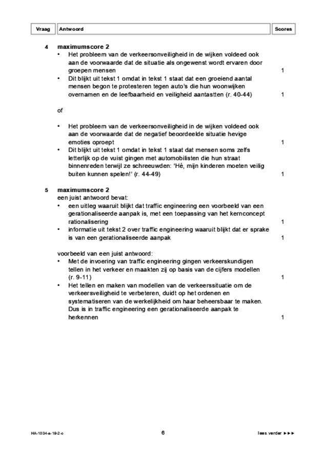 Correctievoorschrift examen HAVO maatschappijwetenschappen 2019, tijdvak 2. Pagina 6