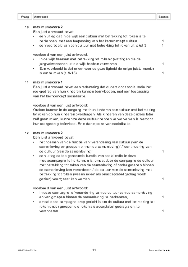 Correctievoorschrift examen HAVO maatschappijwetenschappen 2022, tijdvak 2. Pagina 11