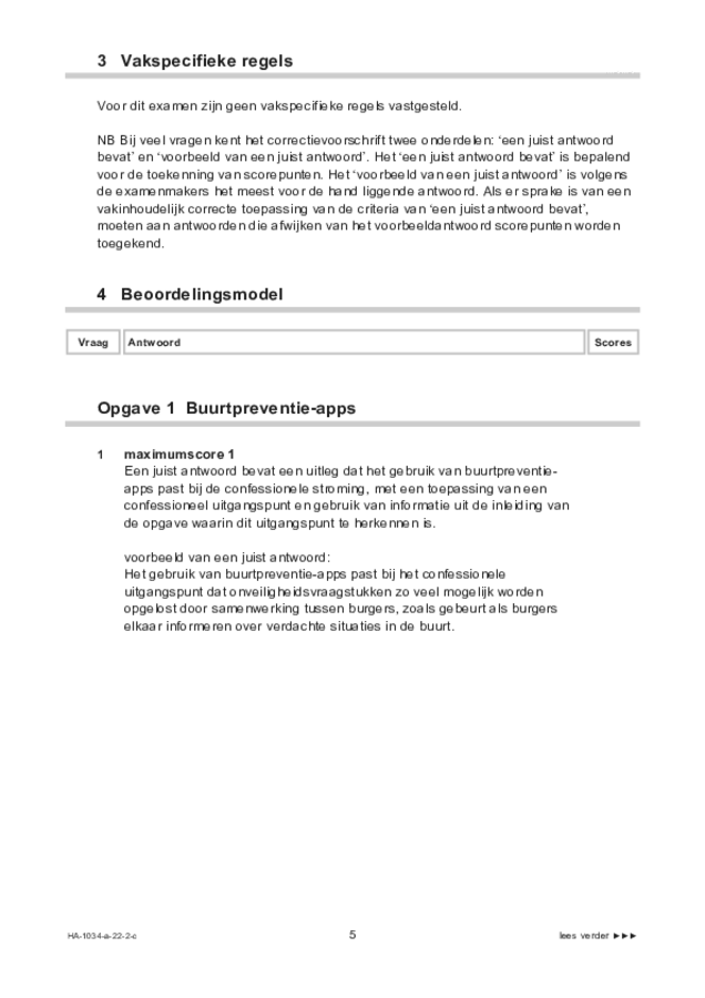 Correctievoorschrift examen HAVO maatschappijwetenschappen 2022, tijdvak 2. Pagina 5