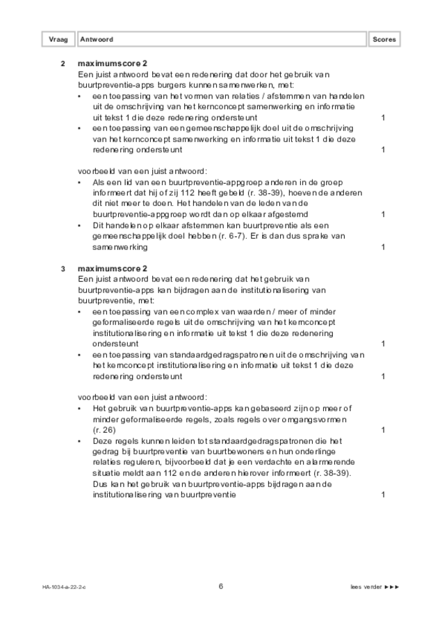 Correctievoorschrift examen HAVO maatschappijwetenschappen 2022, tijdvak 2. Pagina 6