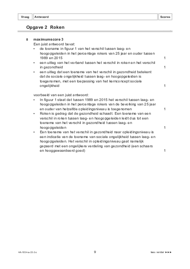 Correctievoorschrift examen HAVO maatschappijwetenschappen 2022, tijdvak 2. Pagina 9