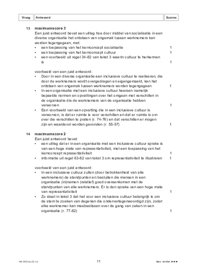 Correctievoorschrift examen HAVO maatschappijwetenschappen 2023, tijdvak 1. Pagina 11