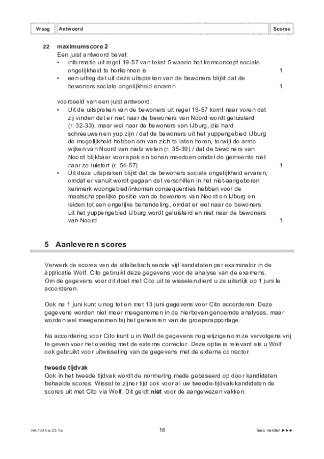 Correctievoorschrift examen HAVO maatschappijwetenschappen 2023, tijdvak 1. Pagina 16