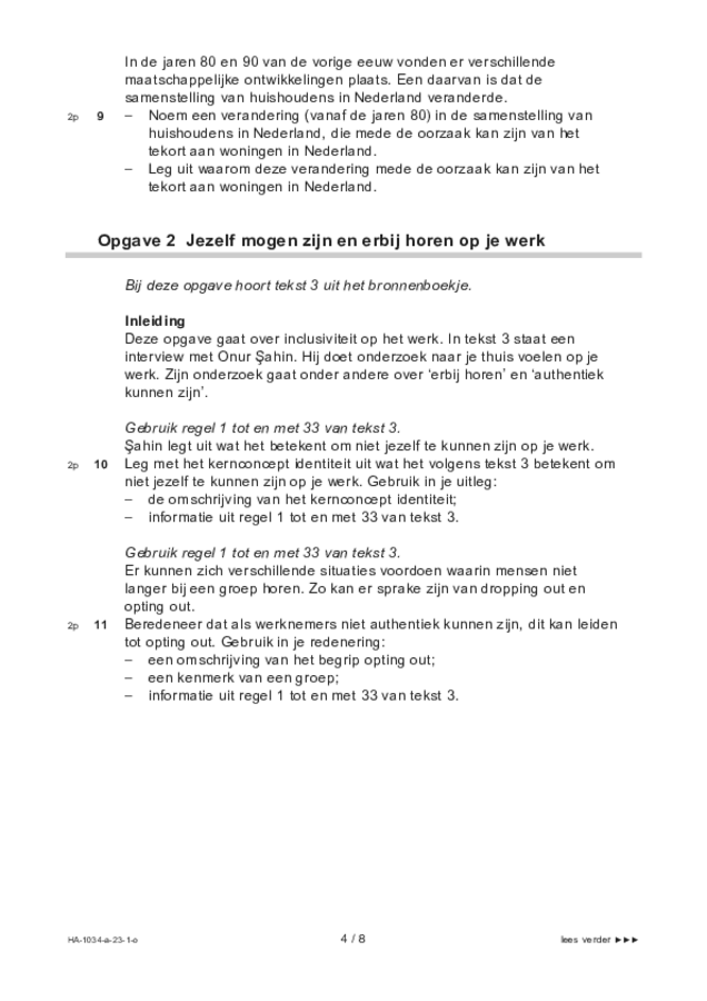 Opgaven examen HAVO maatschappijwetenschappen 2023, tijdvak 1. Pagina 4