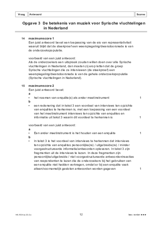 Correctievoorschrift examen HAVO maatschappijwetenschappen 2023, tijdvak 2. Pagina 12