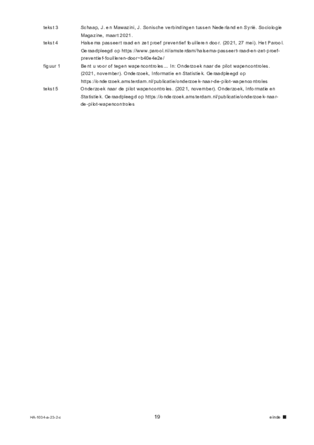 Correctievoorschrift examen HAVO maatschappijwetenschappen 2023, tijdvak 2. Pagina 19