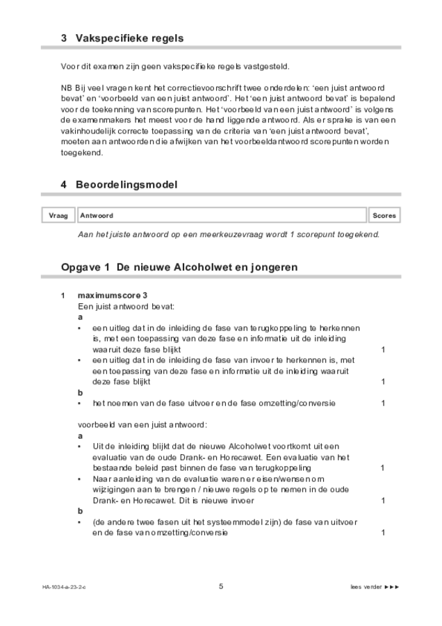 Correctievoorschrift examen HAVO maatschappijwetenschappen 2023, tijdvak 2. Pagina 5