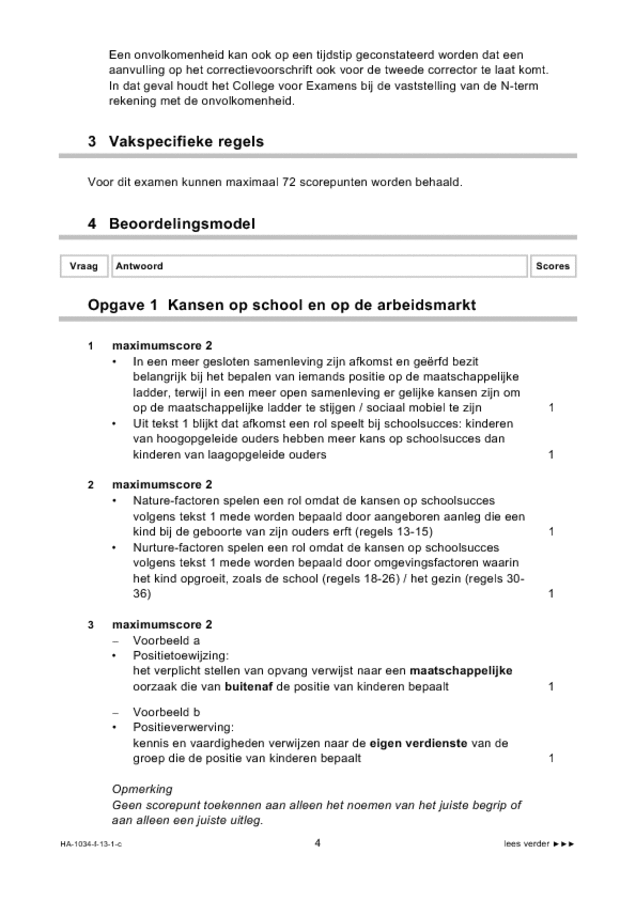 Maatschappij eindexamen HAVO (Correctievoorschrift) Eindexamens.NU