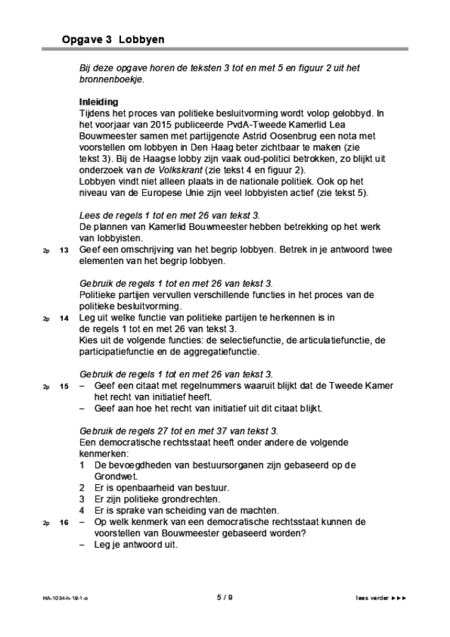 Opgaven examen HAVO maatschappijwetenschappen 2019, tijdvak 1. Pagina 5