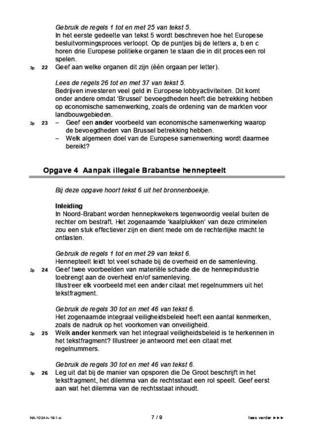 Opgaven examen HAVO maatschappijwetenschappen 2019, tijdvak 1. Pagina 7