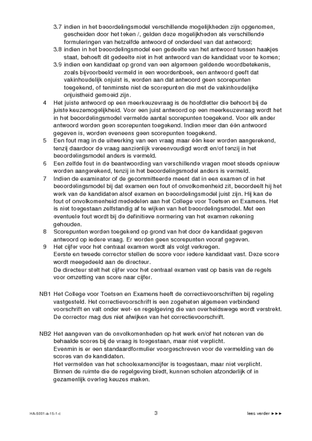 Correctievoorschrift examen HAVO tekenen, handenarbeid en textiele werkvormen 2015, tijdvak 1. Pagina 3