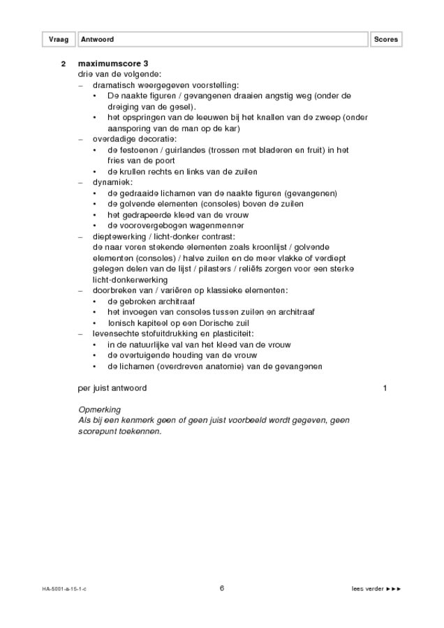 Correctievoorschrift examen HAVO tekenen, handenarbeid en textiele werkvormen 2015, tijdvak 1. Pagina 6