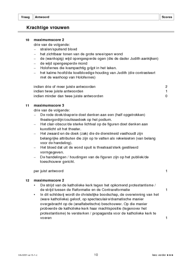 Correctievoorschrift examen HAVO tekenen, handenarbeid en textiele werkvormen 2015, tijdvak 1. Pagina 10
